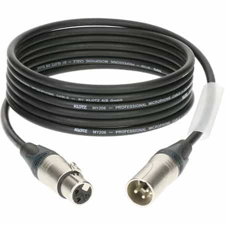 כבל מיקרופון 10 מ' XLR-XLR שרוול סימון - KLOTZ לבמה הגברה אולפן וDJ