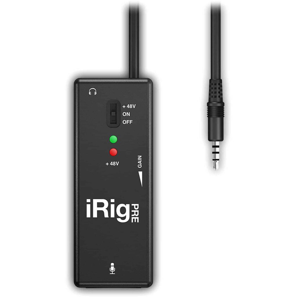 קדם מגבר iRig Pre לאפל ואנדרואיד מבית IK Multimedia - לבמה ציוד הגברה ותאורה בע״מ