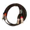 זוג כבלים XLR*2 לRCA*2 באורך 3 מטר CABLETEK