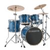 מערכת תופים כולל סטנדים LUDWIG Evolution Blue Sparkle