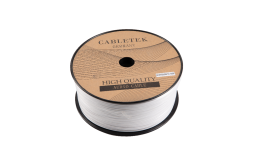 כבל זוג שטוח לרמקול נחושת OFC, לבן 2x1.5, ‏100 מטר CABLETEK