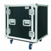 מארז עץ FLIGHT CASE 12U עם גלגלים