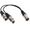 כבל 2 מ' Y-SPLIT 2 XLR F - XLR M