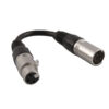 כבל DMX 3pin נקבה 5pin זכר באורך 30 ס"מ מבית CABLETEK