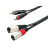 כבל  XLR X2 - RCA X2 5 מטר