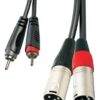 כבל 2RCA-2XLR באורך 3 מטר ROXTONE