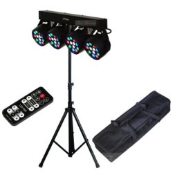 סט תאורה 4 PAR LED עם שלט APEXTONE