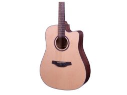 גיטרה אקוסטית מוגברת בצבע טבעי CRAFTER HD-100CE/OP.N