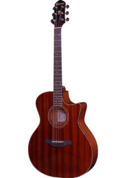 גיטרה אקוסטית מוגברת בצבע חום מהגוני CRAFTER HG-250CE MH/BR