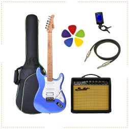 ערכת גיטרה חשמלית, מגבר ואביזרים Queen Raisen 200 BLUE-PACK