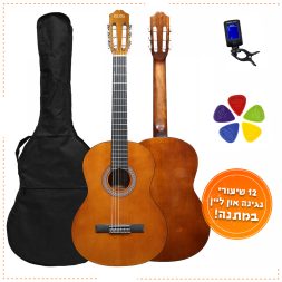 ערכת גיטרה קלאסית 1/2 בצבע טבעי Palmas NT34-PACK