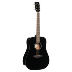 גיטרה אקוסטית שחורה CORT EARTH 60 BK Solid Top