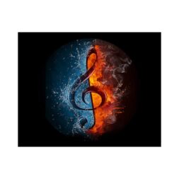 שטיח לתופים מלבני 2*1.6 הדפס מפתח סול MORATTI