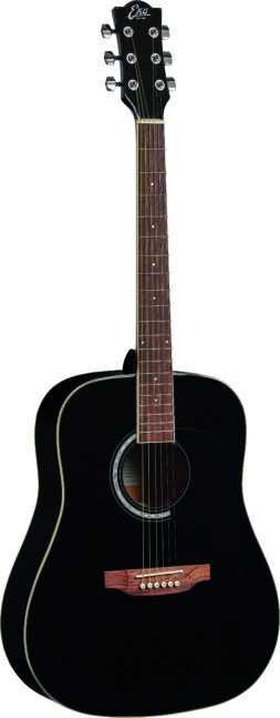 גיטרה אקוסטית שחורה EKO - Ranger 6 Black