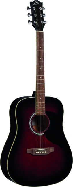 גיטרה אקוסטית אדומה EKO - Ranger 6 Red Sunburst