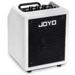 מגבר בס נטען 30 וואט בצבע לבן עם Bluetooth ו-JOYO BA-30 VIB