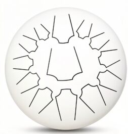 תוף לשוניות 12" כולל תיק מרופד ומקלות KOALA YWPD-1213A WHITE