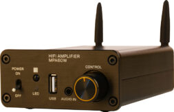 מגבר רשת חכם 2x60W עם Wi-Fi, Bluetooth ו-LAN דגם POLMAN MPA60