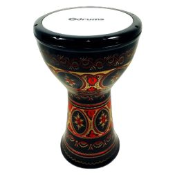 דרבוקה דג'מבה נחושת מעוטר DJC-E19 בצבע אדום מבית Gdrums