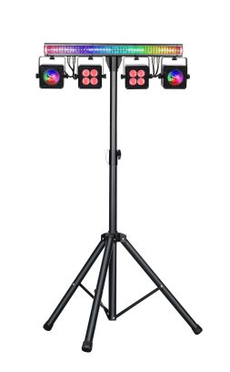 סט תאורה עם בר לד מואר 2 פנסי תומס ו2 פנסי גובו SHADOW LCB858