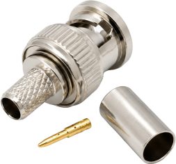 מחבר BNC שלושה חלקים  לכבל מצלמות Boost Wiers RG59